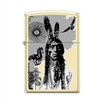 Zippo Lighter - Indian Portrait Creme Matte - 854028