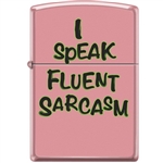 Zippo Lighter - I Speak Fluent Sarcasm Pink Matte - 854050