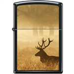 Zippo Lighter - Deer in Mist Black Matte - 854051