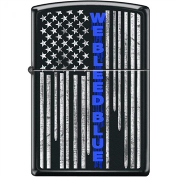 Zippo Lighter - We Bleed Blue Black Matte - 854418