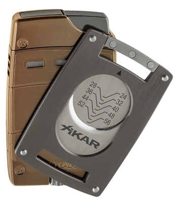 Xikar Ultra Cutter & Lighter Gift Set - Bronze Lighter/Gunmetal Cutter - 907BZ