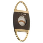 Lotus Jaws Serrated Cigar Cutter Brown & Gold - CUT604