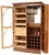 Cigar Humidor and Wine Rack Mahogany Finish - HUM-CWR-M