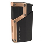 Black Label Czar Quad Torch Cigar Lighter Black Matte/Copper