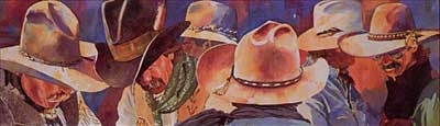 Cowboy Hats Everywhere by  Linda Loeschen