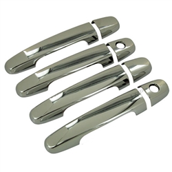 Toyota Corolla Chrome Door Handle Covers, without passenger key hole, 2003, 2004, 2005, 2006, 2007, 2008, 2009, 2010, 2011, 2012, 2013