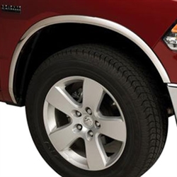Dodge Ram Sport / Express Chrome Wheel Well Fender Trim, 2009, 2010, 2011, 2012, 2013, 2014, 2015, 2016, 2017, 2018