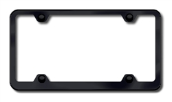 Universal Black ABS License Plate Frame - 4 Holes