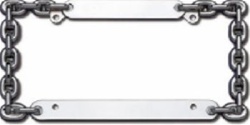 Chrome Chain Style License Plate Frame