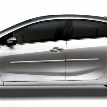 Kia Forte Sedan Chrome Body Side Moldings, 2014, 2015, 2016, 2017, 2018, 2019, 2020, 2021, 2022, 2023