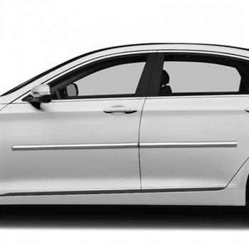 Genesis G80 Chrome Body Side Moldings, 2009, 2010, 2011, 2012, 2013, 2014, 2015, 2017, 2018, 2019, 2020