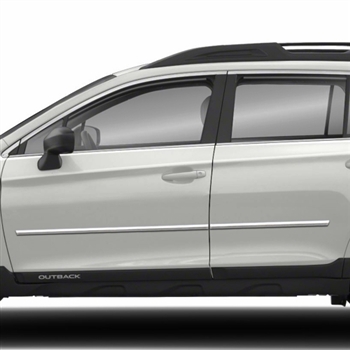 Subaru Outback Chrome Body Side Moldings, 2010, 2011, 2012, 2013, 2014, 2015, 2016, 2017, 2018, 2019