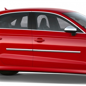 Audi A3 Chrome Body Side Moldings, 2011, 2012, 2013, 2014, 2015, 2016, 2017, 2018, 2019, 2020