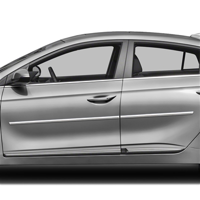 Hyundai Ioniq Chrome Body Side Moldings, 2017, 2018, 2019, 2020, 2021