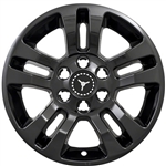 Chevrolet Silverado 1500 LT/ LTS / LTZ Gloss Black Wheel Covers, 4pc 2010, 2011, 2012, 2013, 2014, 2015, 2016, 2017, 2018, 2019