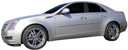 Cadillac CTS Sedan Painted Body Side Molding with chrome insert, 2008, 2009, 2010, 2011, 2012, 2013