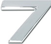 Premium 3D Chrome Individual Letters & Numbers - Number 7
