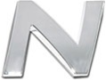 Premium 3D Chrome Individual Letters & Numbers - Letter N