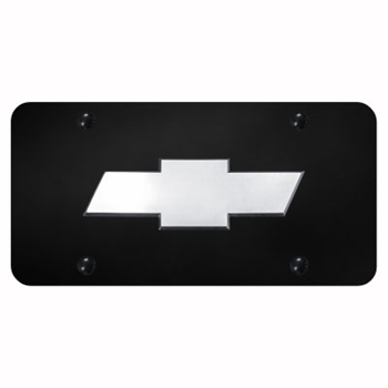 Chevrolet Logo License Plate - Black and Chrome or Gold