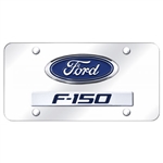 Ford F150 Dual Logo Chrome License Plate