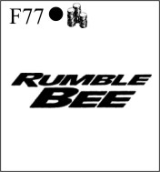 Katzkin Embroidery - Rumble Bee (words)