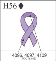 Katzkin Embroidery - Lavender Awareness Ribbon