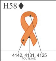 Katzkin Embroidery - Orange Awareness Ribbon