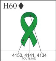 Katzkin Embroidery - Green Awareness Ribbon