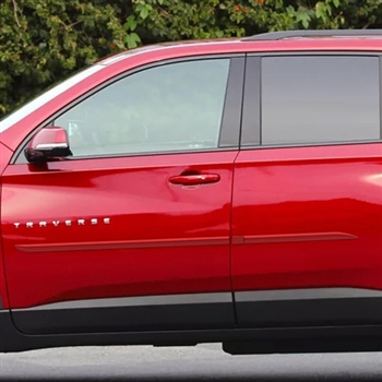 Chevrolet Traverse Painted Body Side Moldings (beveled design), 2018, 2019, 2020, 2021, 2022, 2023