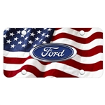 Patriotic Ford US Flag License Plate
