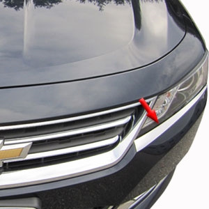 Chevrolet Impala Chrome Headlight Trim, 2014, 2015, 2016, 2017, 2018, 2019, 2020