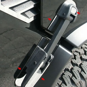 Hummer H2 Stainless Steel Hood Latch Accent Package, 2003, 2004, 2005, 2006, 2007, 2008, 2009