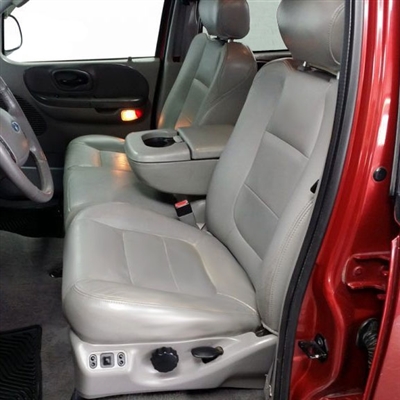 Ford F150 Crew Cab XLT Lariat Katzkin Leather Seat Upholstery, 2003 (LB 3 passenger front, 60/40 rear)