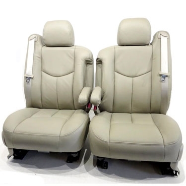 GMC Sierra Extended Cab Katzkin Leather Seat Upholstery, 2003, 2004 (3 passenger front seat)