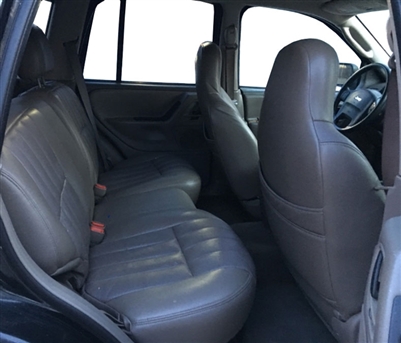 Jeep Grand Cherokee Katzkin Leather Seat Upholstery, 2003, 2004 (HB buckets, channeled design)