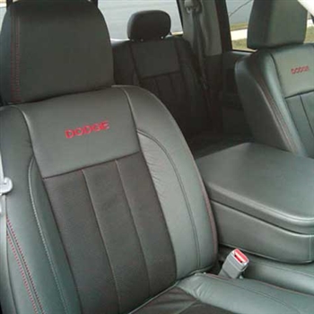 Dodge Ram Quad Cab SLT Katzkin Leather Seat Upholstery, 2006, 2007, 2008 (3 passenger front seat with plastic bezel, solid rear)