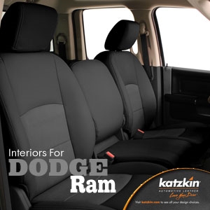 Dodge Ram 1500 / 2500 / 3500 Quad Cab Katzkin Leather Seat Upholstery, 2010 (3 passenger front seat, solid rear)
