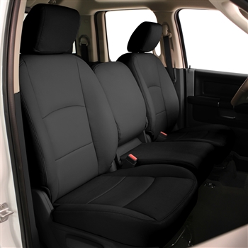 Dodge Ram Crew Cab Katzkin Leather Seat Upholstery, 2009 (3 passenger split or 2 passenger base buckets, without front seat SRS airbags, solid rear)