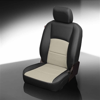 Dodge Ram Crew Cab Katzkin Leather Seat Upholstery, 2017 (3 passenger with 2 piece console or 2 passenger base buckets, with front seat SRS airbags, solid rear)