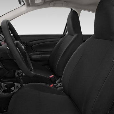 Nissan Versa Sedan S Katzkin Leather Seat Upholstery (with integrated front headrests, solid rear seat), 2016