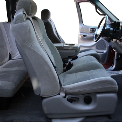 Ford F150 Super Cab Katzkin Leather Seat Upholstery, 2001 (LB 2 passenger front seats, open back)
