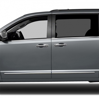Dodge Grand Caravan Chrome Lower Door Moldings, 2008, 2009, 2010, 2011, 2012, 2013, 2014, 2015, 2016, 2017, 2018, 2019, 2020