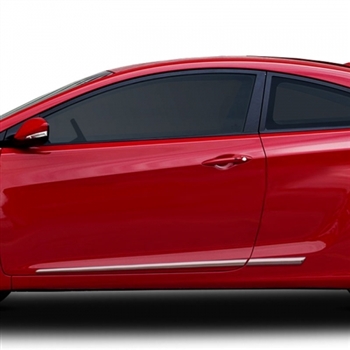 Hyundai Elantra Coupe Chrome Lower Door Moldings, 2013, 2014