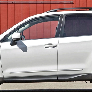 Subaru Forester Chrome Lower Door Moldings, 2009, 2010, 2011, 2012, 2013, 2014, 2015, 2016, 2017, 2018