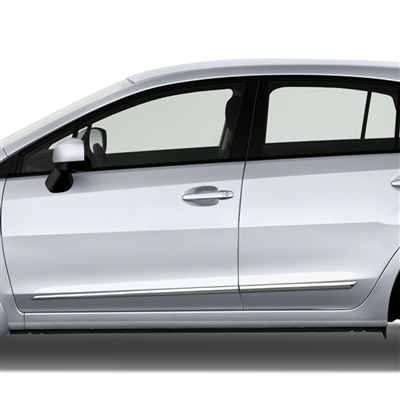 Subaru Impreza Chrome Lower Door Moldings, 2012, 2013, 2014, 2015