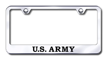 Army Premium Chrome License Plate Frame