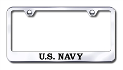 US NAVY Chrome License Plate Frame