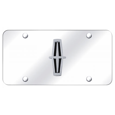 Lincoln License Plate - Chrome / Chrome Logo