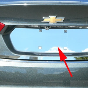 Chevrolet Malibu Chrome License Plate Bezel, 2016, 2017, 2018, 2019, 2020, 2021, 2022, 2023