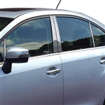 Subaru Impreza Chrome Pillar Post Trim, 2012, 2013, 2014, 2015, 2016